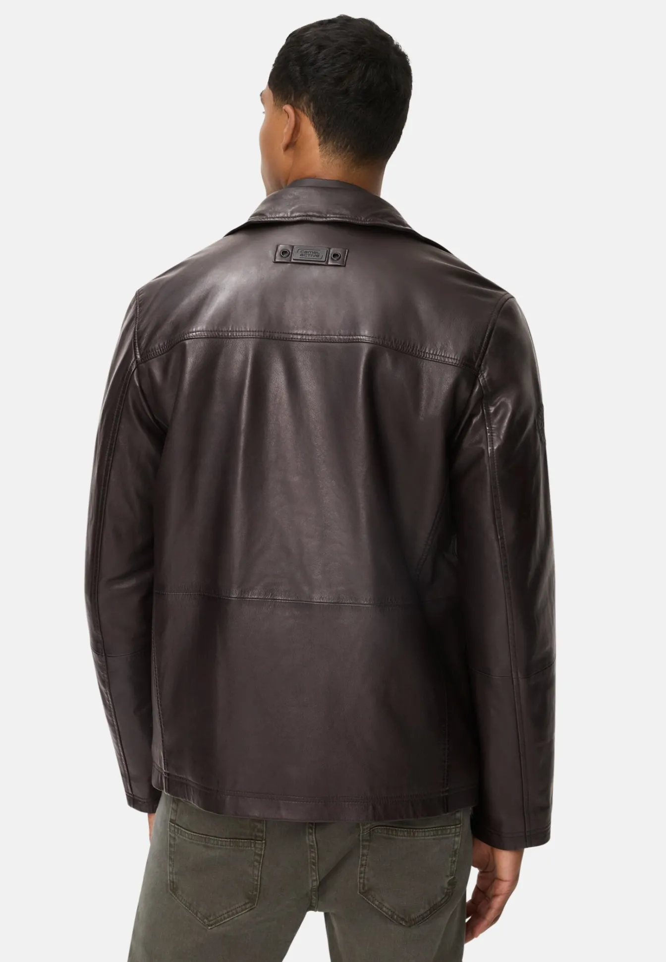 Herren Camel Active Jacken & Westen^Lederjacke mit Steppfutter