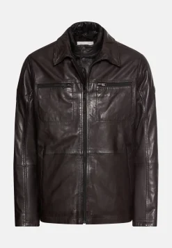 Herren Camel Active Jacken & Westen^Lederjacke mit Steppfutter