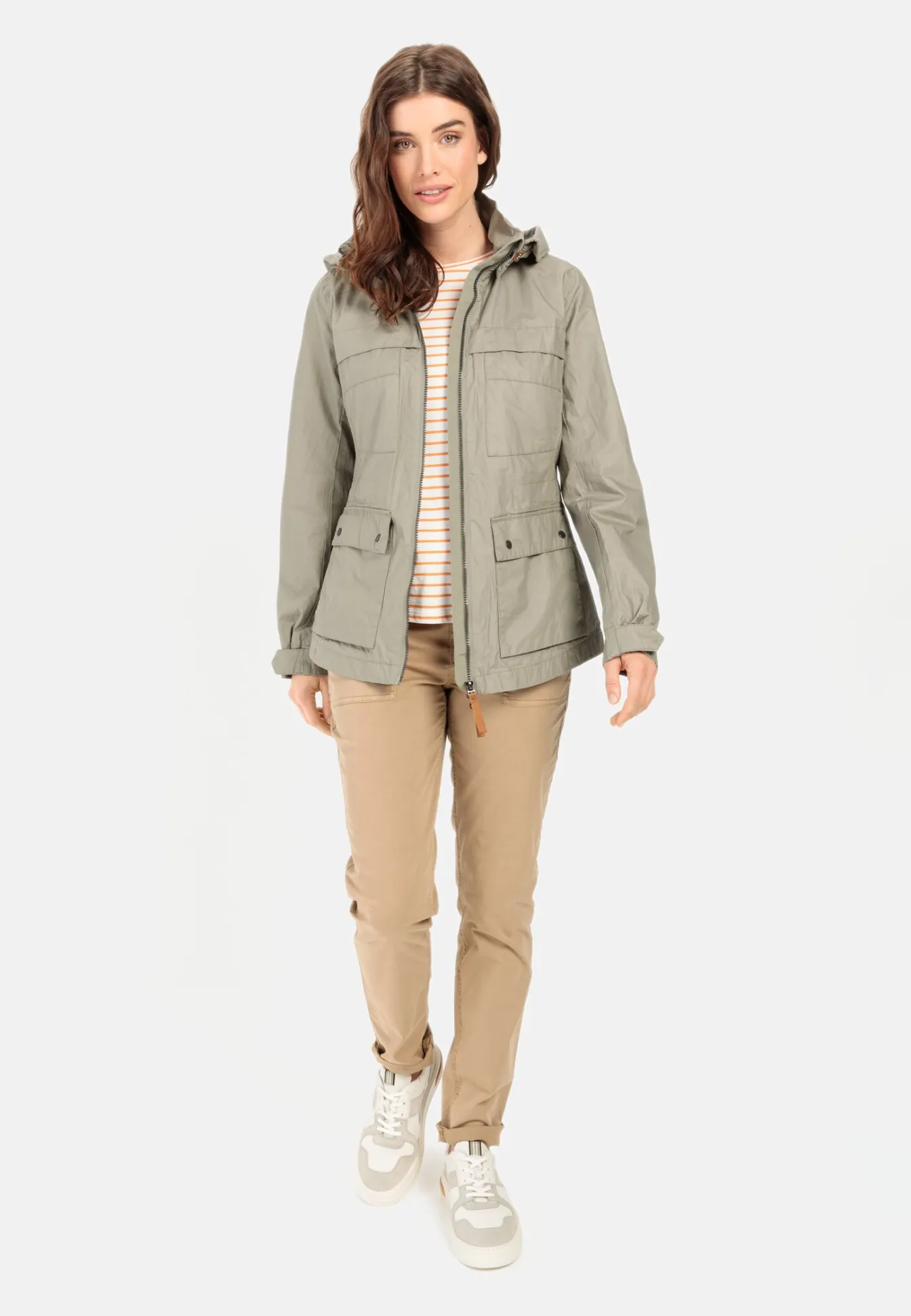 Damen Camel Active Jacken & Westen^Leichte Jacke aus reiner Baumwolle im Vintage Look