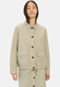 Damen Camel Active Overshirts|Jacken & Westen^Leichter Blazer aus einem Leinenmix