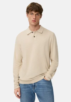 Herren Camel Active T-Shirts & Polos^Leichtes Langarm Polo aus reiner Baumwolle