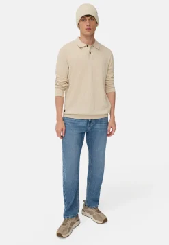 Herren Camel Active T-Shirts & Polos^Leichtes Langarm Polo aus reiner Baumwolle