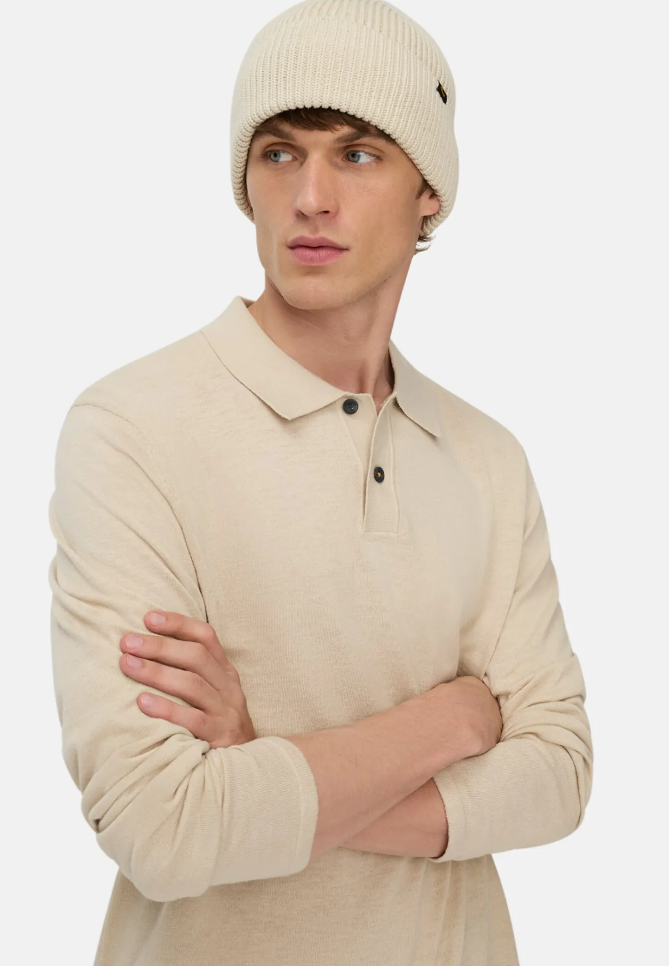 Herren Camel Active T-Shirts & Polos^Leichtes Langarm Polo aus reiner Baumwolle