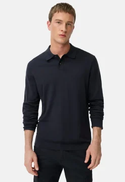 Herren Camel Active T-Shirts & Polos^Leichtes Langarm Polo aus reiner Baumwolle