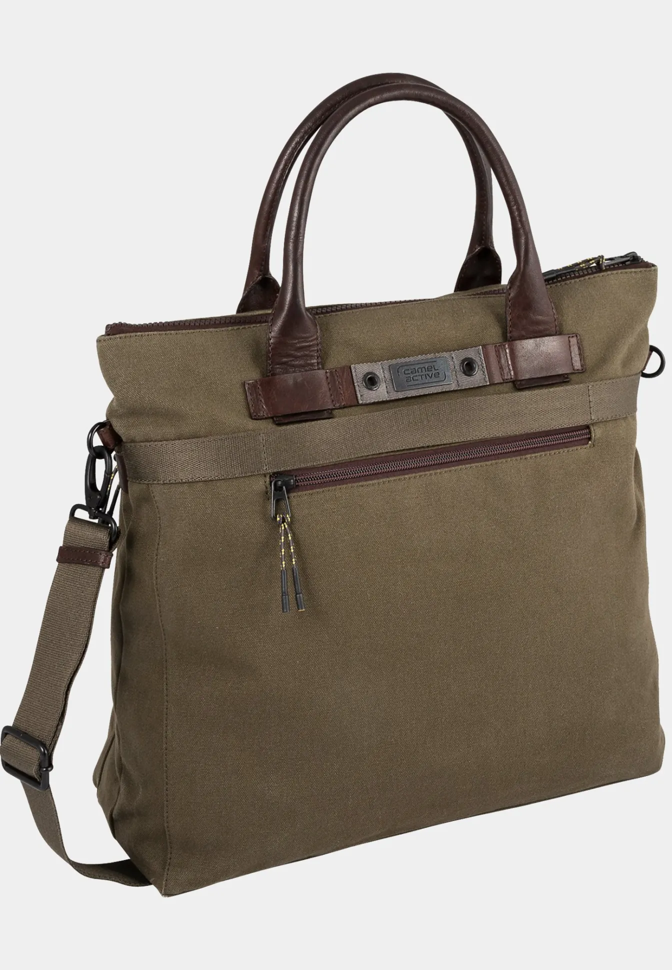 Damen Camel Active Taschen & Rucksäcke^LEWIS Umhängetasche aus Canvas und Leder im Herritage Look