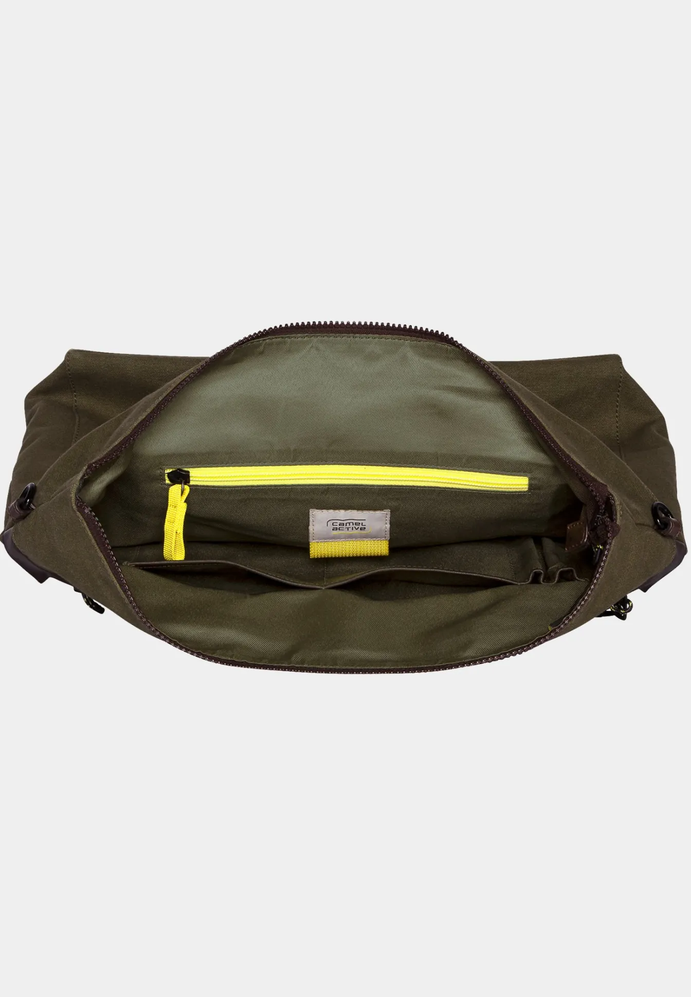 Damen Camel Active Taschen & Rucksäcke^LEWIS Umhängetasche aus Canvas und Leder im Herritage Look