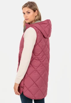 Damen Camel Active Jacken & Westen^Longweste mit Kapuze aus recyceltem Polyester