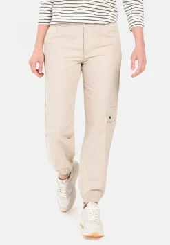 Damen Camel Active Hosen^Loose Fit Cargo aus einem Baumwoll-Leinenmix