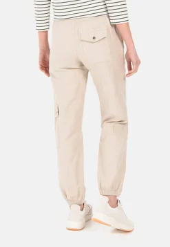 Damen Camel Active Hosen^Loose Fit Cargo aus einem Baumwoll-Leinenmix