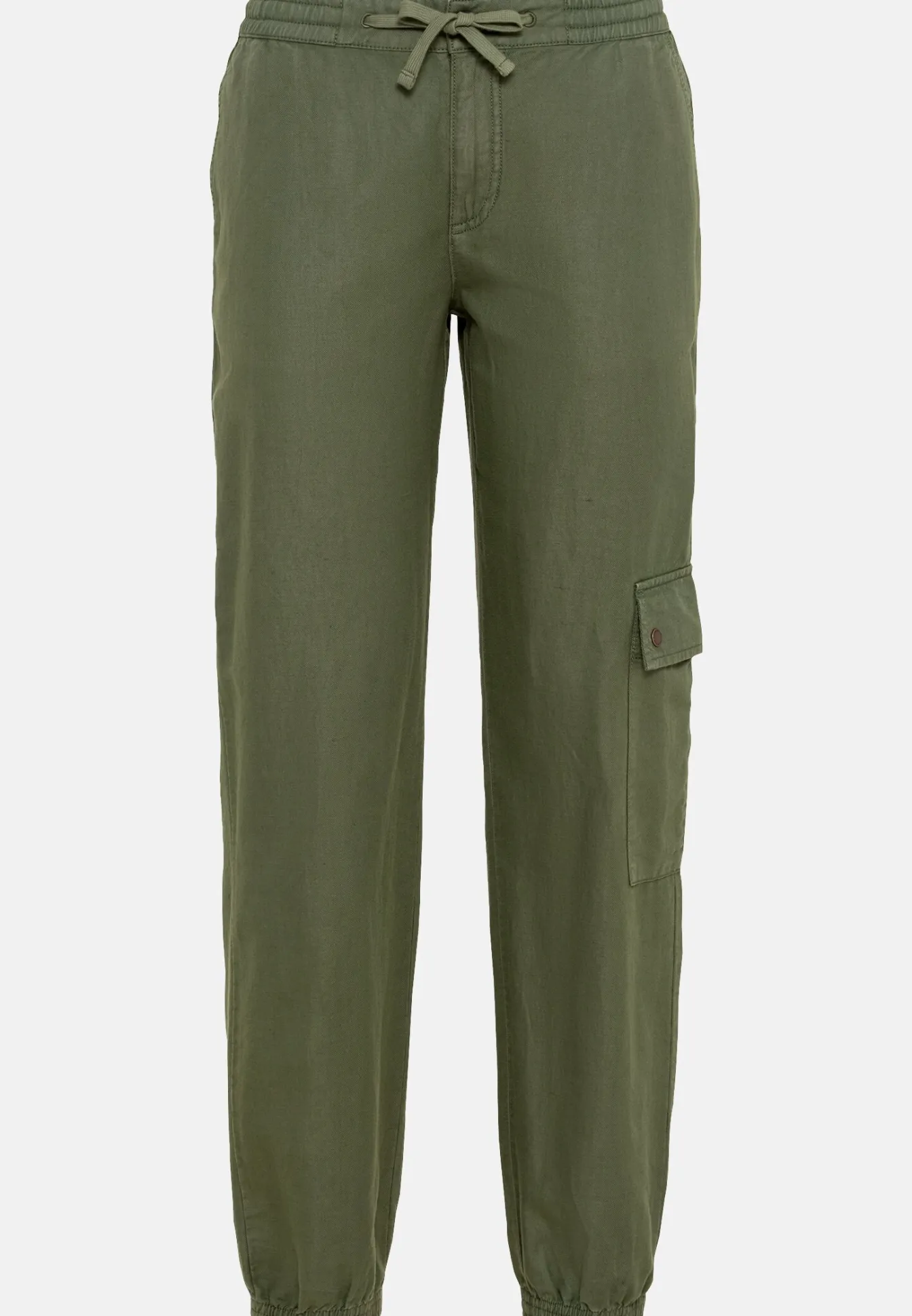 Damen Camel Active Hosen^Loose Fit Cargo aus einem Baumwoll-Leinenmix