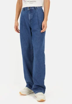 Damen Camel Active Hosen^Loose Fit Denim aus reiner Baumwolle