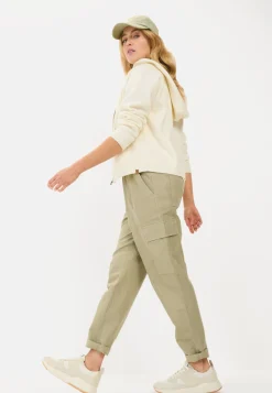 Damen Camel Active Hosen^Loose Fit Hose aus Leinenmix