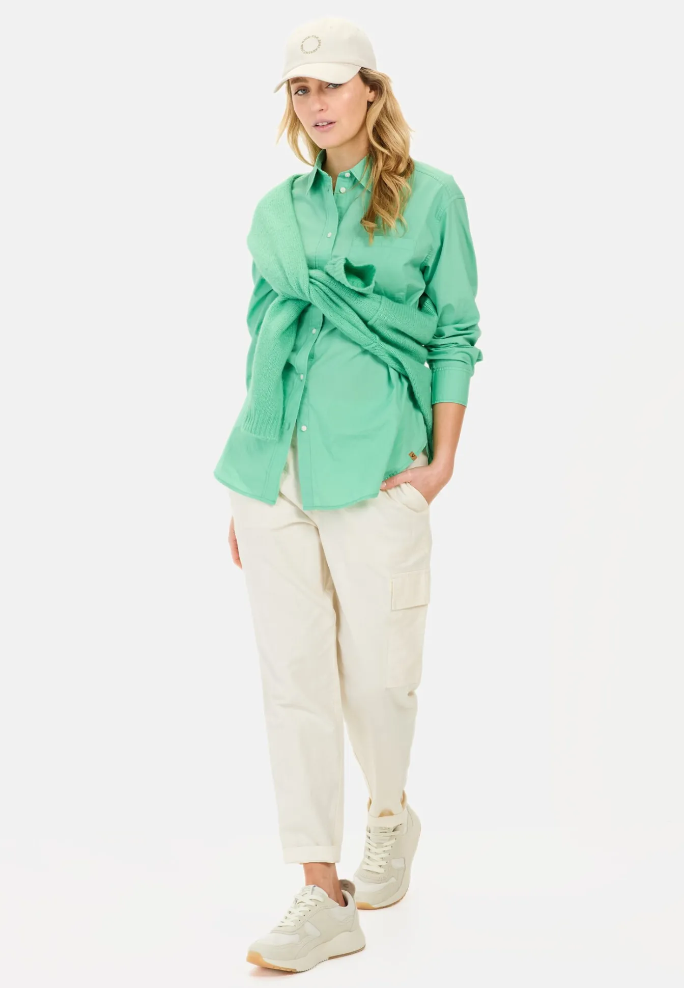 Damen Camel Active Hosen^Loose Fit Hose aus Leinenmix