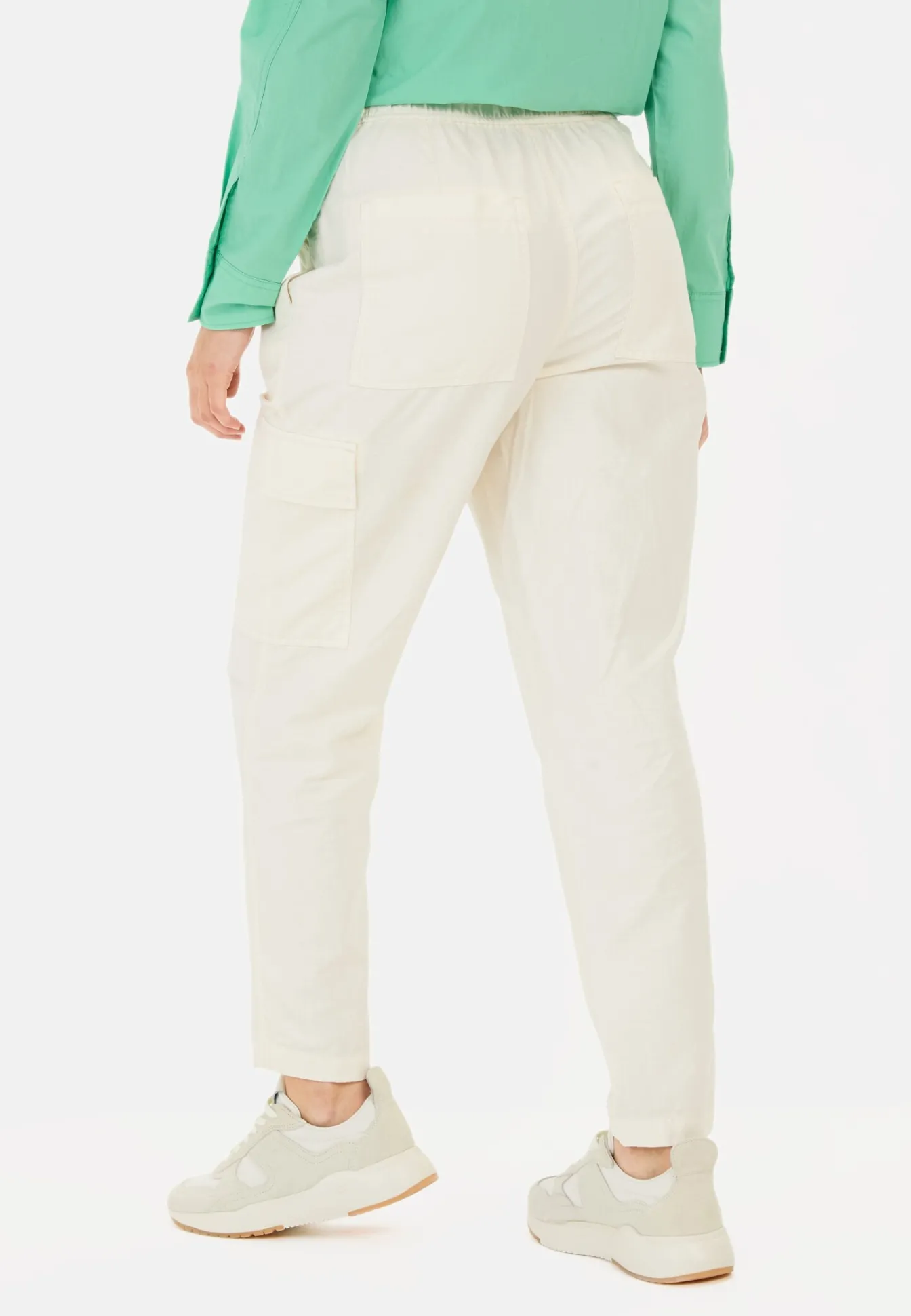 Damen Camel Active Hosen^Loose Fit Hose aus Leinenmix