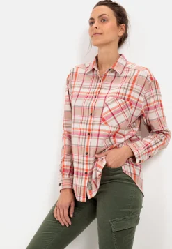 Damen Camel Active Blusen^Lässige Flanellbluse im Karomuster