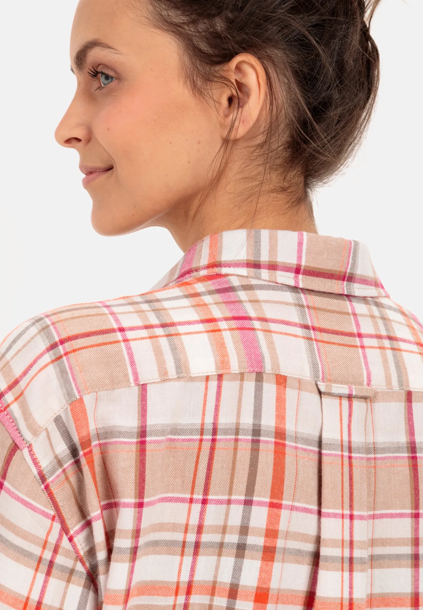 Damen Camel Active Blusen^Lässige Flanellbluse im Karomuster