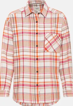 Damen Camel Active Blusen^Lässige Flanellbluse im Karomuster