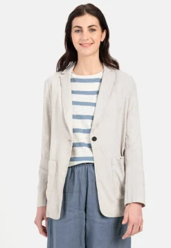 Damen Camel Active Jacken & Westen^Lässiger Blazer im Leinenmix