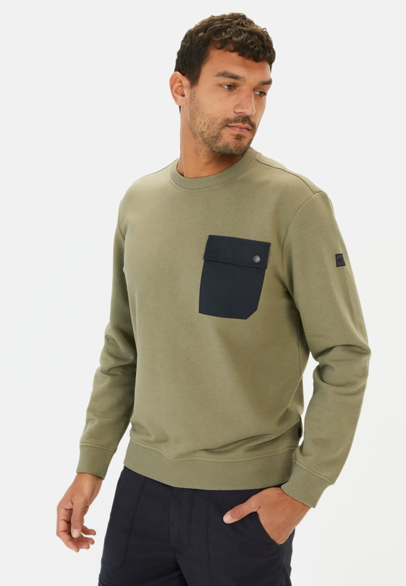 Herren Camel Active Sweatshirts & Hoodies^Lässiges Sweatshirt mit Kontrasttasche