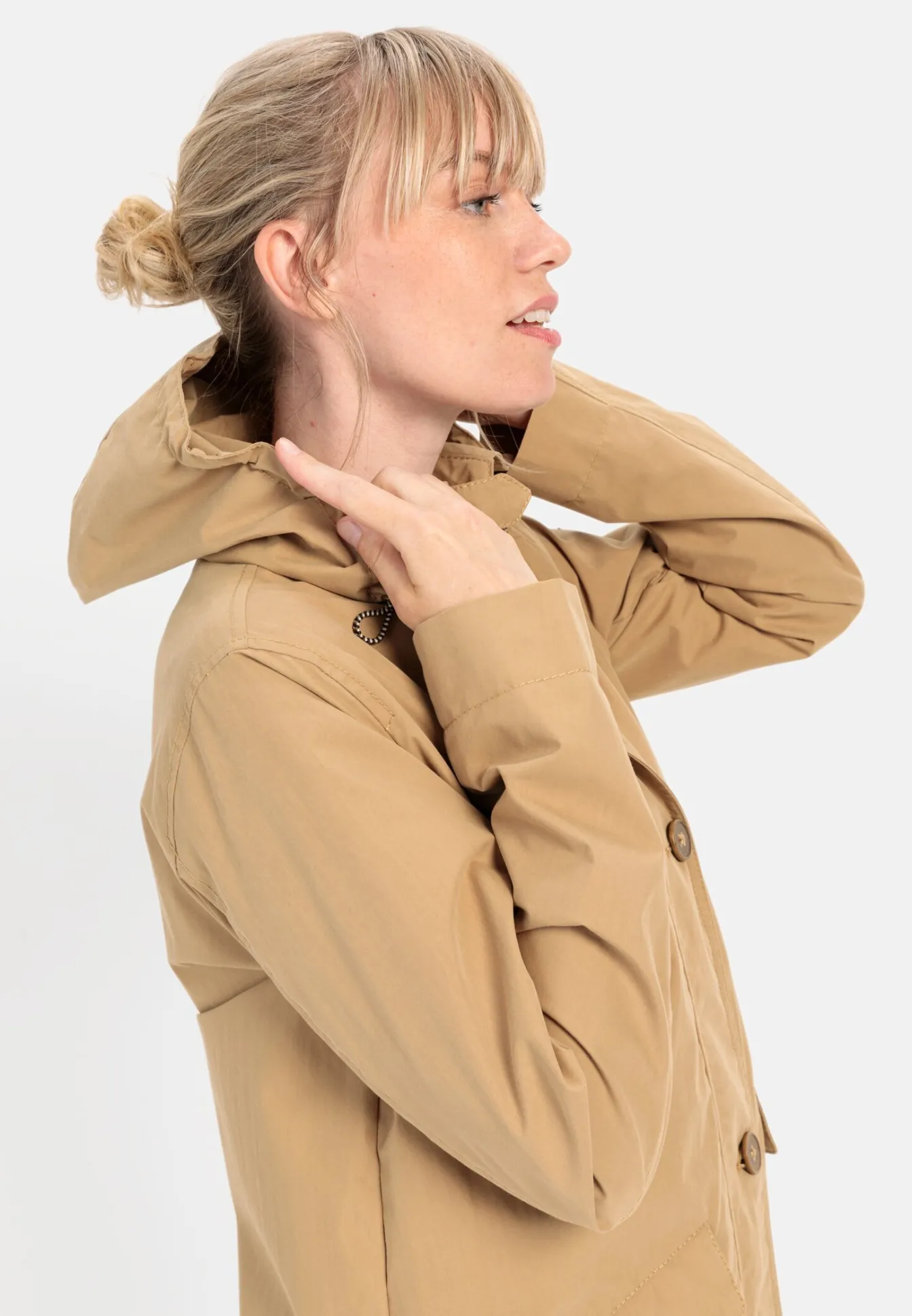 Damen Camel Active Jacken & Westen^Mantel aus Baumwollmix