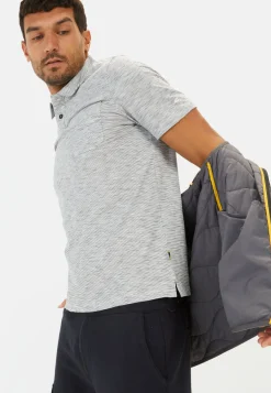Herren Camel Active T-Shirts & Polos^Meliertes Kurzarm Poloshirt aus Baumwolle