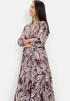 Damen Camel Active Kleider^Mittellanges Sommerkleid mit Allover-Print