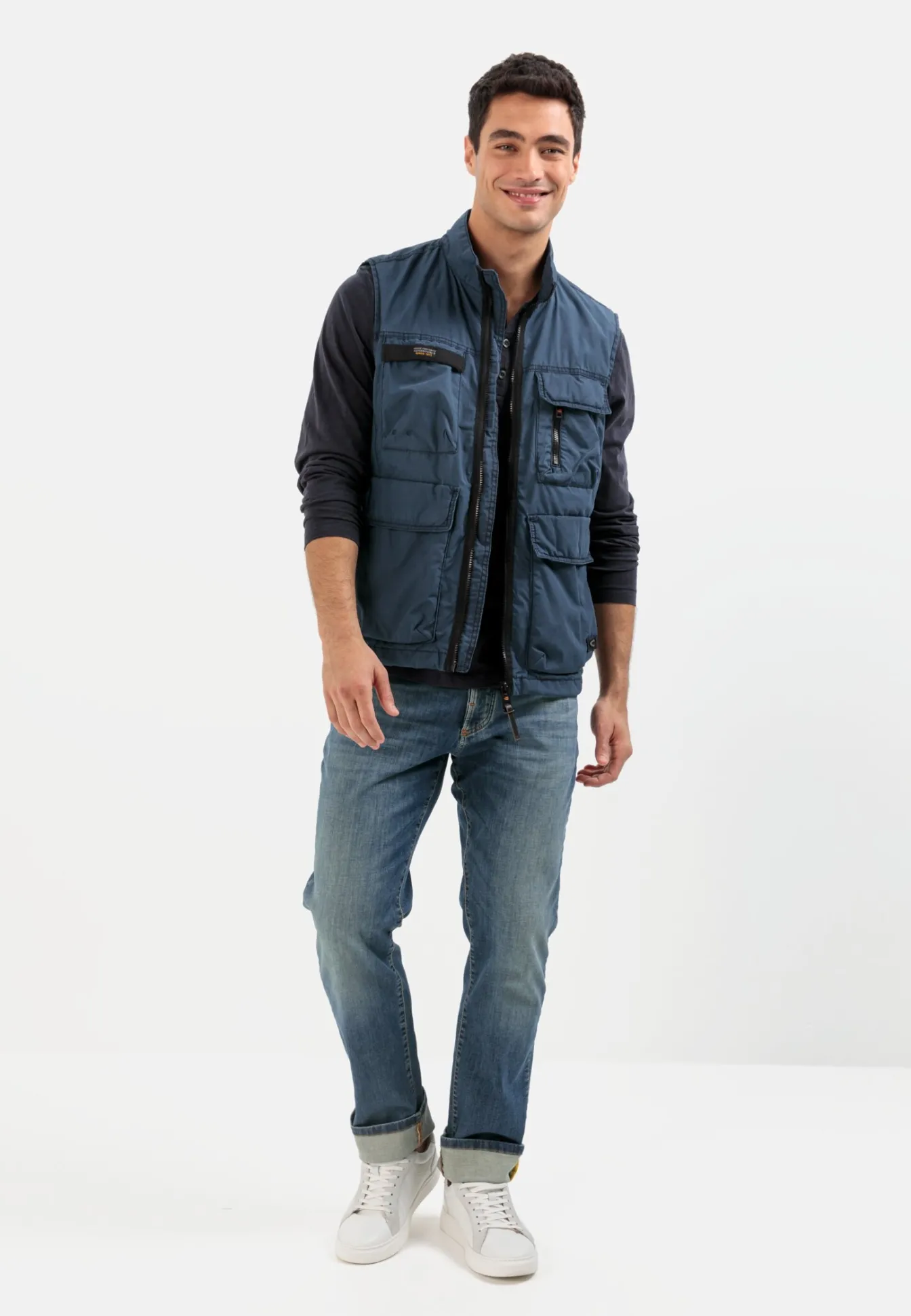 Herren Camel Active Jacken & Westen^Multipocket Weste mit Stehkragen