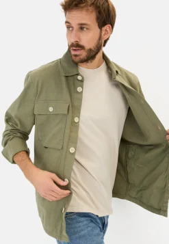 Herren Camel Active Overshirts^Overshirt aus Leinen-Baumwoll-Mix