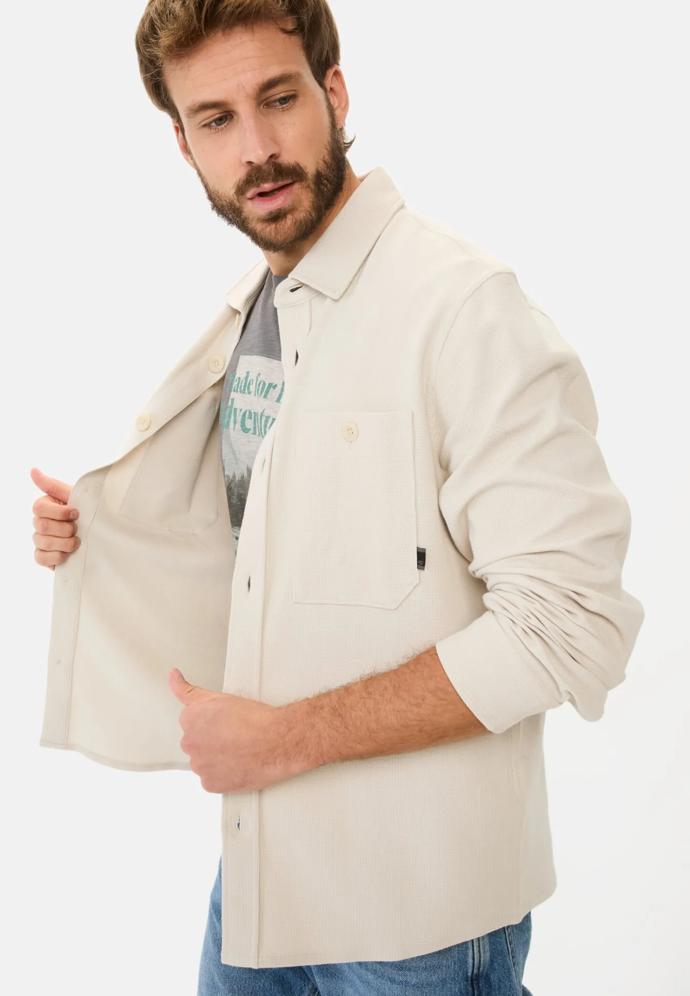 Herren Camel Active Overshirts^Overshirt aus reiner Baumwolle