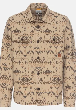 Herren Camel Active Overshirts^Overshirt mit Jacquard-Muster