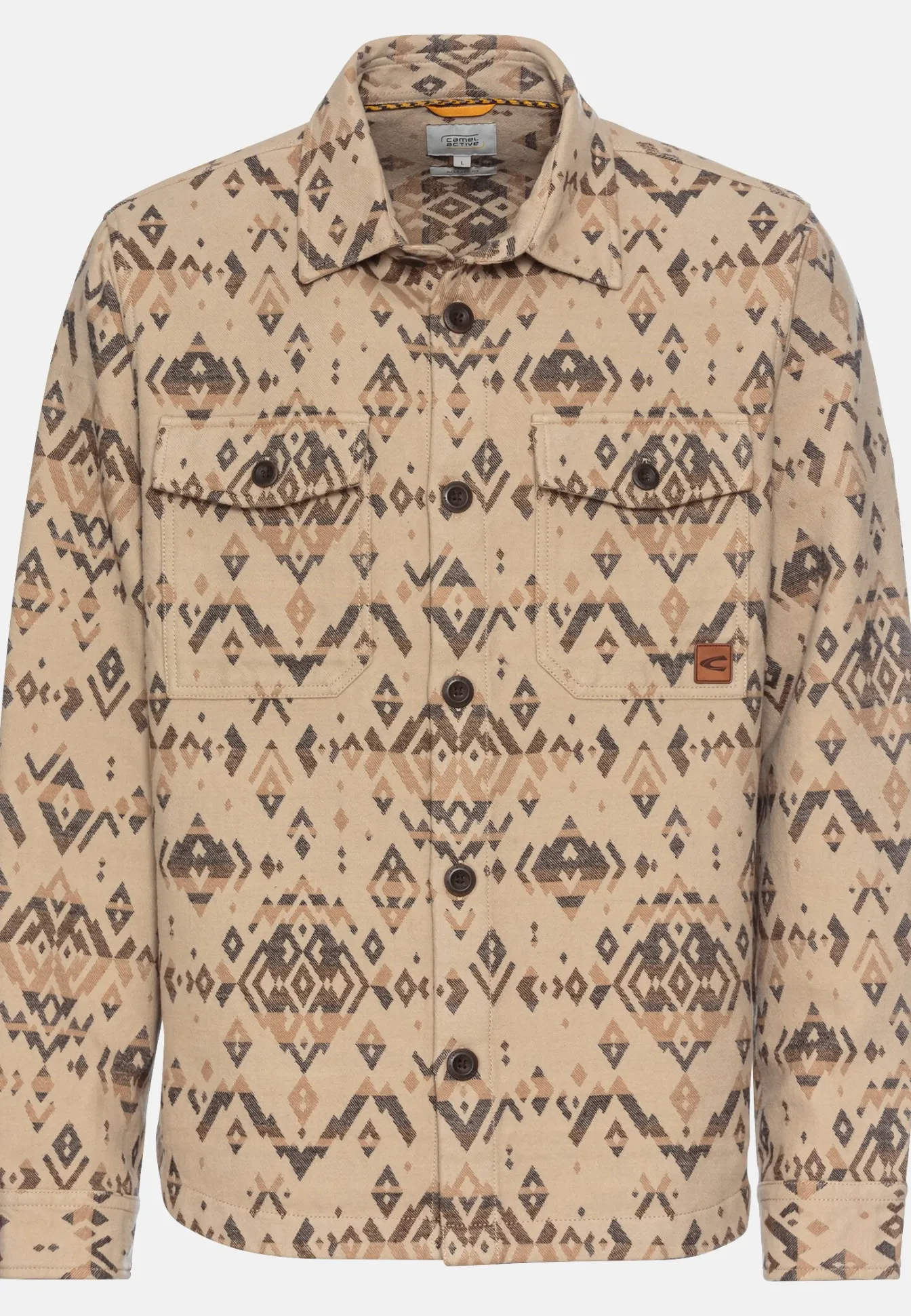 Herren Camel Active Overshirts^Overshirt mit Jacquard-Muster