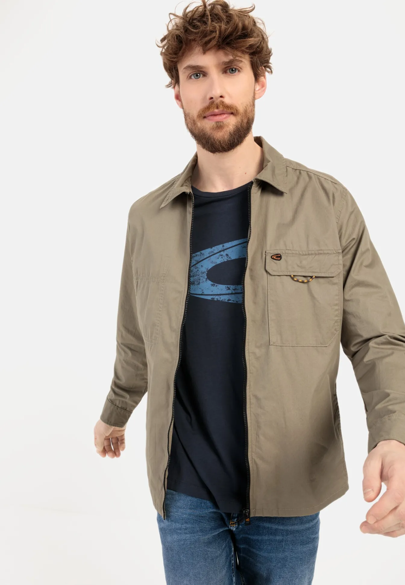 Herren Camel Active Overshirts^Overshirt mit Reißverschluss