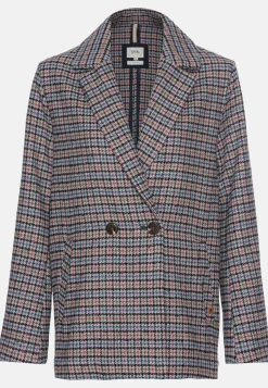 Damen Camel Active Jacken & Westen^Oversized Blazer mit kariertem Muster
