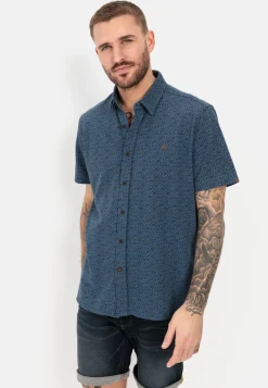 Herren Camel Active Hemden^Piqué Hemd mit Allover-Print