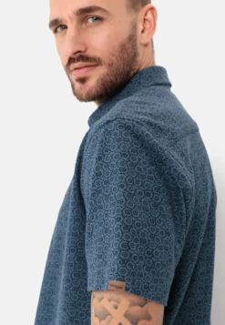 Herren Camel Active Hemden^Piqué Hemd mit Allover-Print