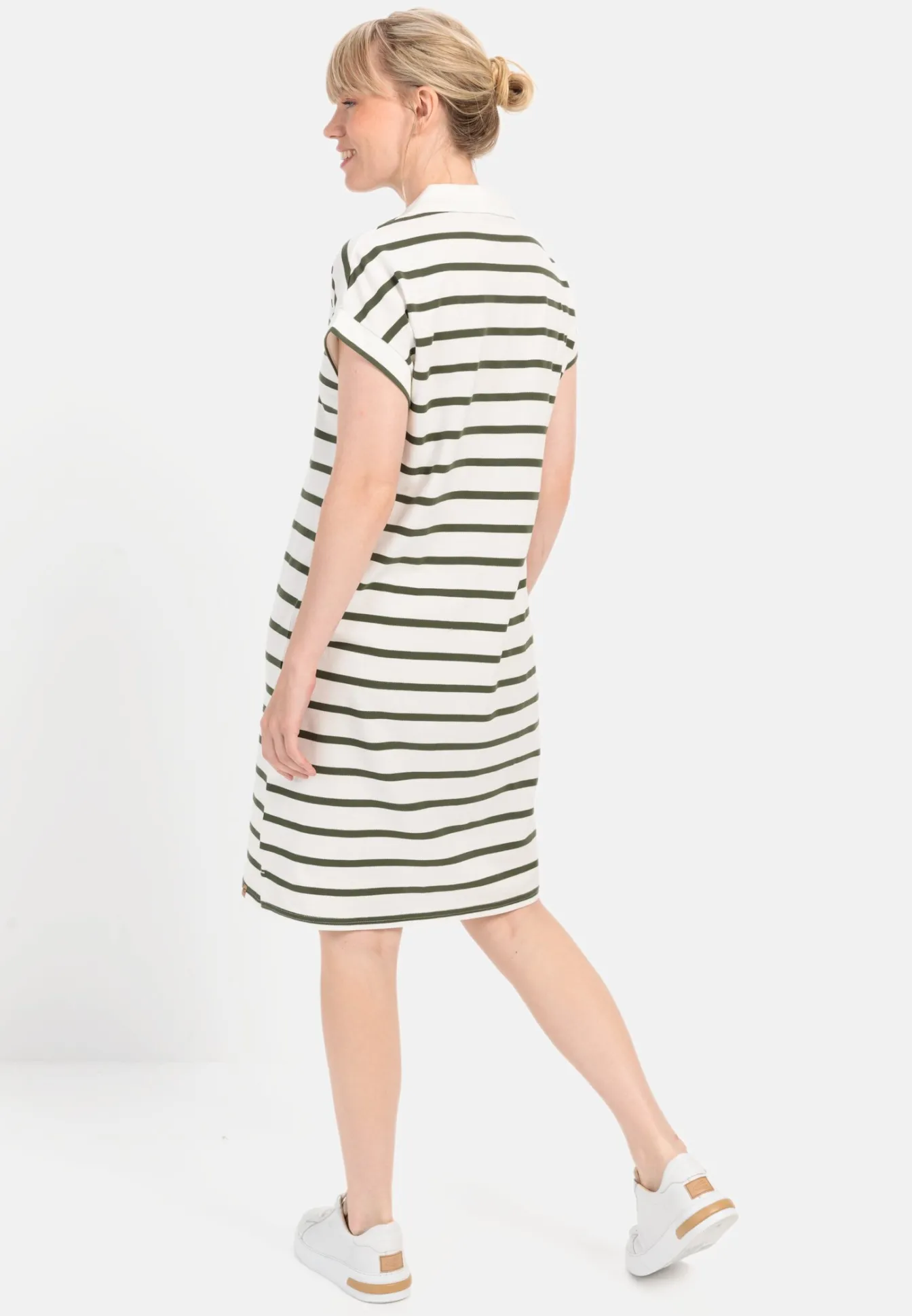 Damen Camel Active Kleider^Piqué Polokleid aus zertifiziertem Organic Cotton