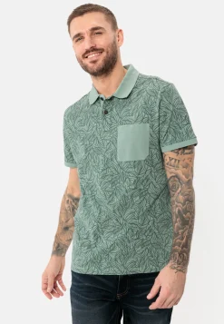 Herren Camel Active T-Shirts & Polos^Piqué Poloshirt mit floralem Allover-Print
