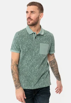 Herren Camel Active T-Shirts & Polos^Piqué Poloshirt mit floralem Allover-Print