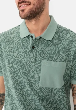 Herren Camel Active T-Shirts & Polos^Piqué Poloshirt mit floralem Allover-Print