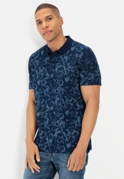 Herren Camel Active T-Shirts & Polos^Pique Poloshirt mit floralem Print