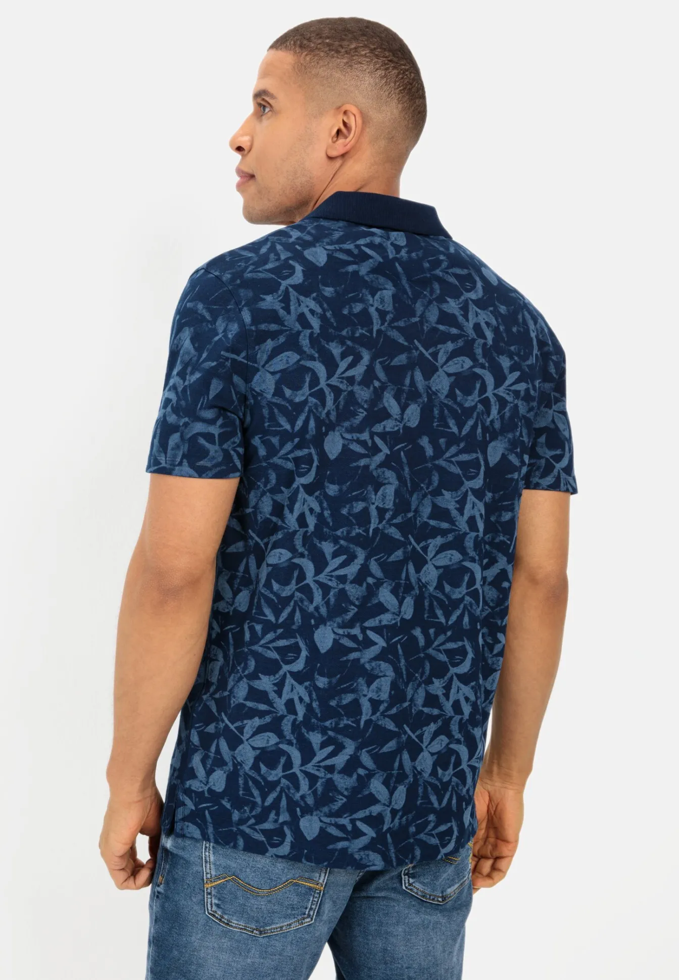Herren Camel Active T-Shirts & Polos^Pique Poloshirt mit floralem Print