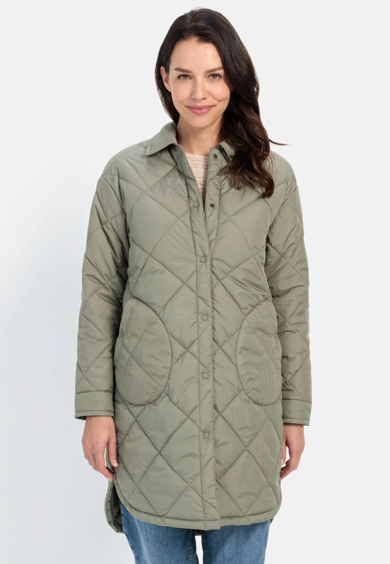 Damen Camel Active Jacken & Westen^Puffer Steppmantel aus recyceltem Polyester