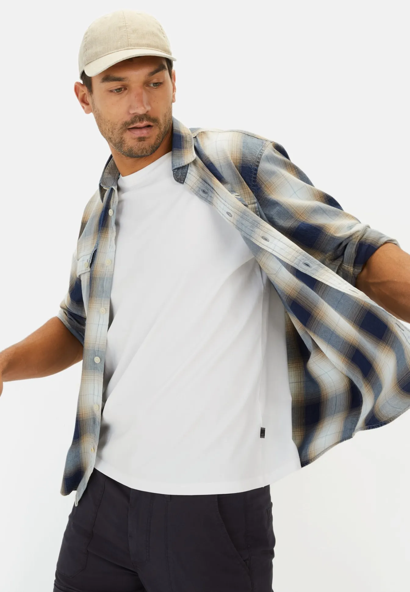 Herren Camel Active Hemden^Regular Fit Langarmhemd aus Baumwolle