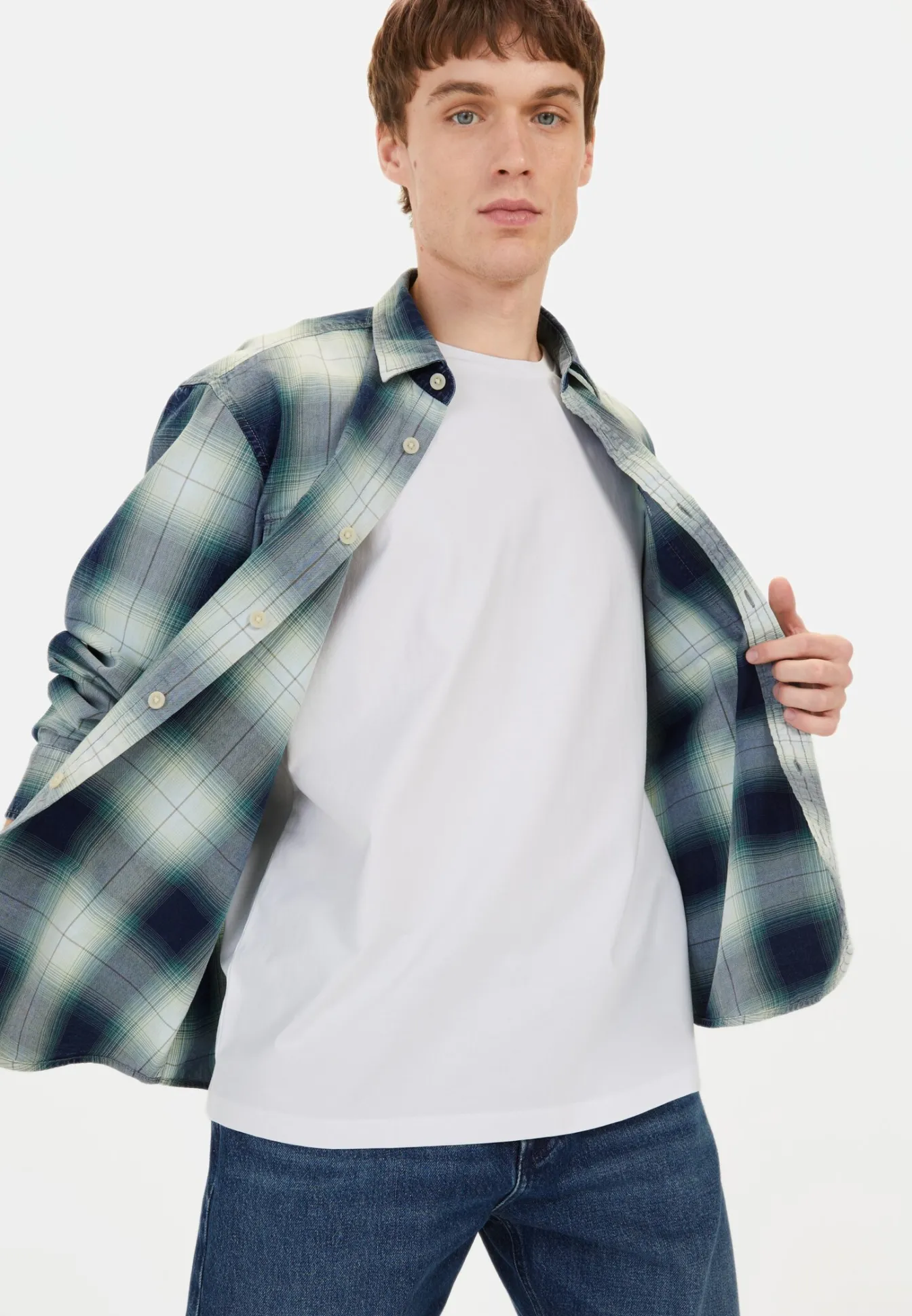 Herren Camel Active Hemden^Regular Fit Langarmhemd aus Baumwolle