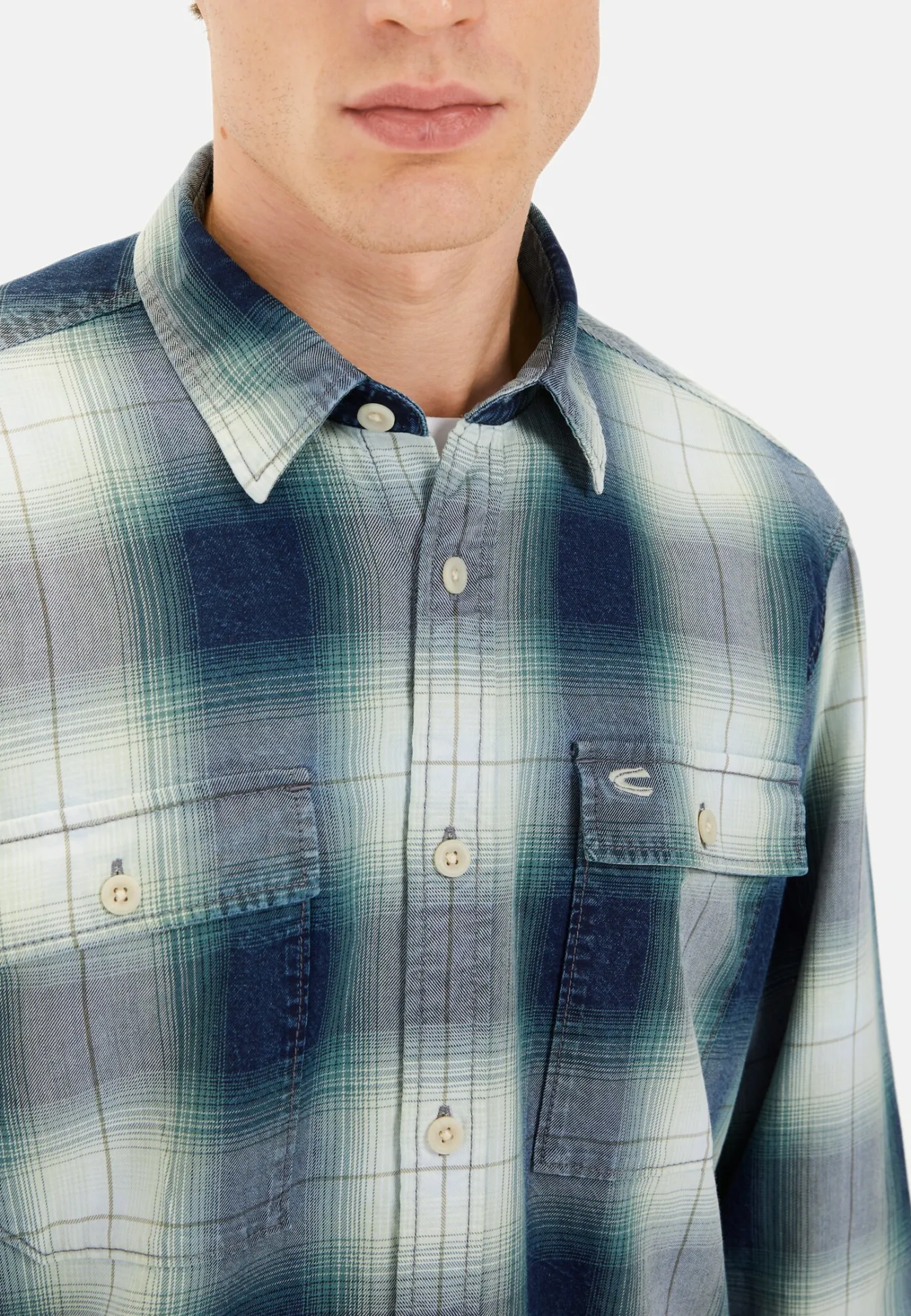 Herren Camel Active Hemden^Regular Fit Langarmhemd aus Baumwolle