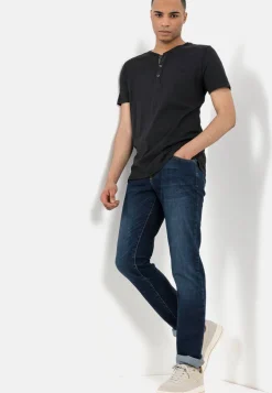 Herren Camel Active Jeans^Relaxed Fit 5-Pocket Jeans aus Baumwolle