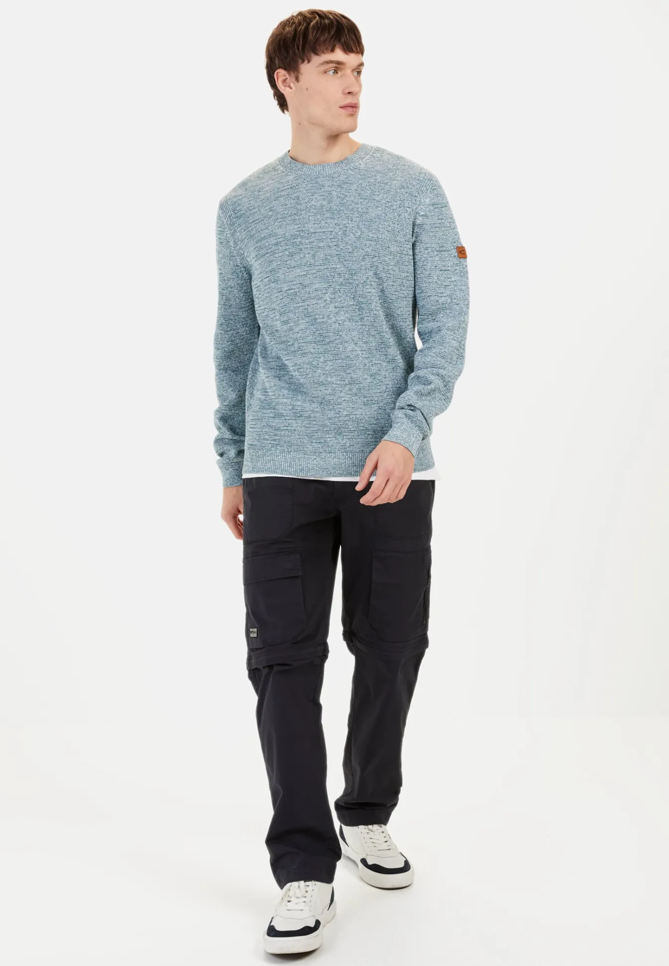 Herren Camel Active Pullover & Cardigan^Rundhals Pullover aus Baumwolle