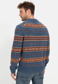 Herren Camel Active Pullover & Cardigan^Rundhals Pullover mit Kontraststreifen