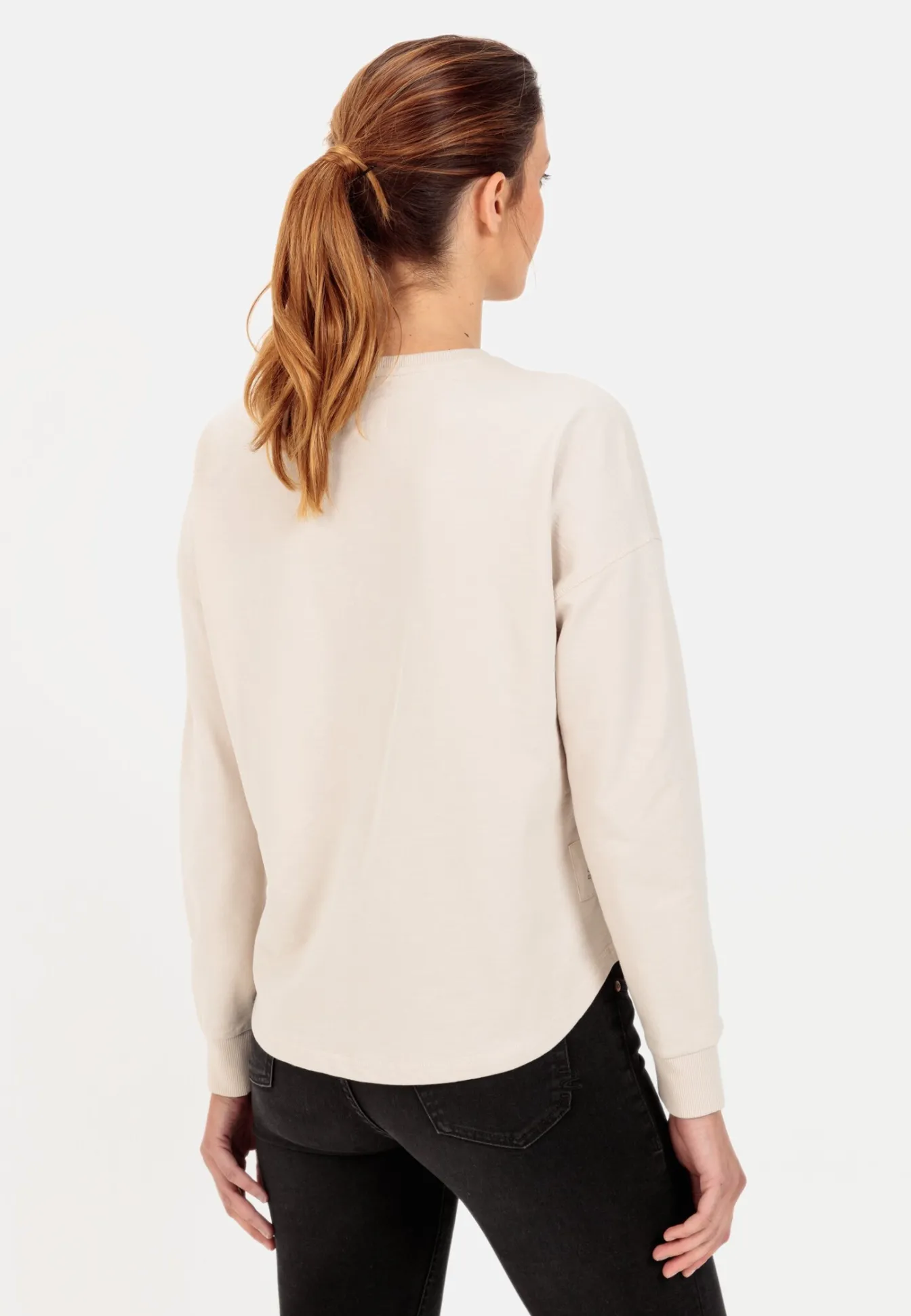 Damen Camel Active Sweatshirts & Hoodies^Rundhals Sweatshirt aus reiner Baumwolle