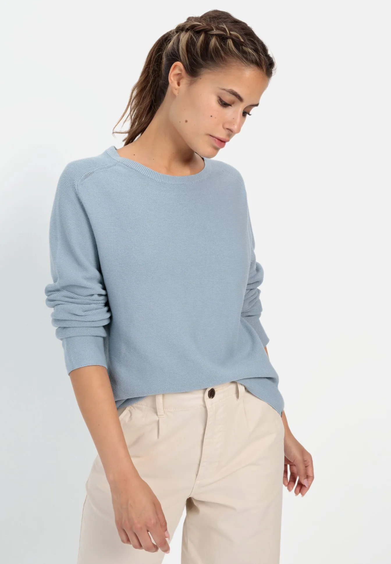 Damen Camel Active Sweatshirts & Hoodies^Rundhals Sweatshirt aus reiner Baumwolle